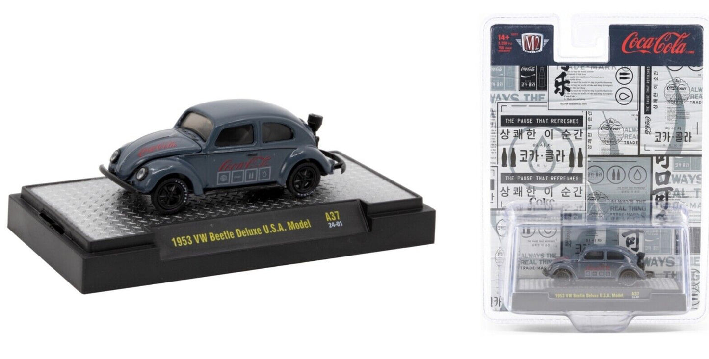 M2 Machines 1953 VW Beetle Deluxe U.S.A. Model Coca-Cola HE