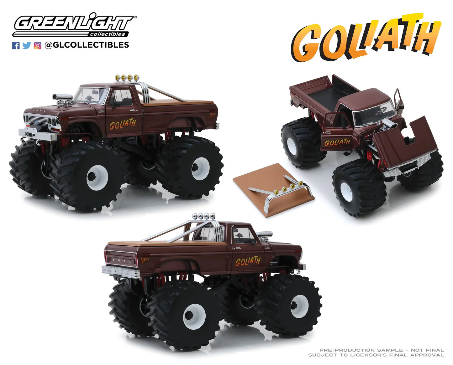 Green light Goliath - 1979 Ford F-250 With 66 Inch Tires 1:18