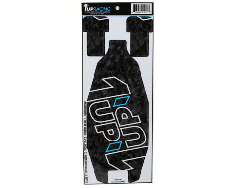 3043 1UP Racing XRAY XB2 Twin 1UP Outline Logo Chassis Protector Sheet (Forged Carbon)