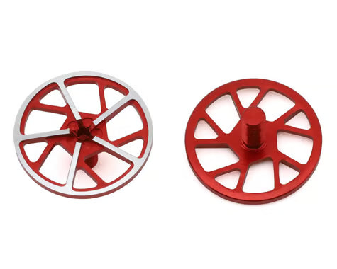 80105 1UP Racing Tenfold UltraLite Aluminum Wing Screws (Red) (2)