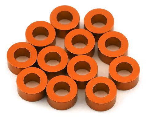 80355 1UP Racing 3x6mm Precision Aluminum Shims (Orange) (12) (3mm)