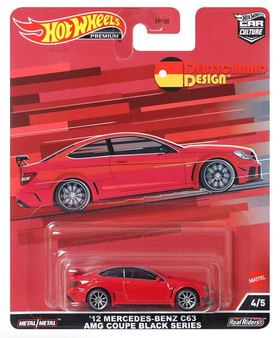 Hot Wheels Premium Deutschland Design 12Mercedes-Benz C63 AMG Coupe Black Series
