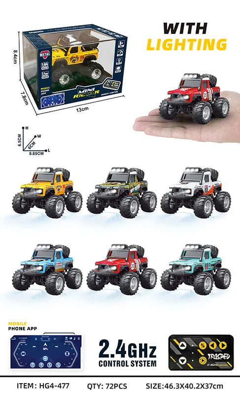HG4-477 RC-Pro 1/64 R/C Jeep with App Control
