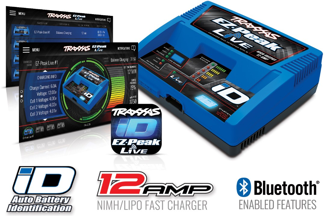 TRA2971 Traxxas EZ-Peak Live 100W 12A NiMH/LiPo Charger