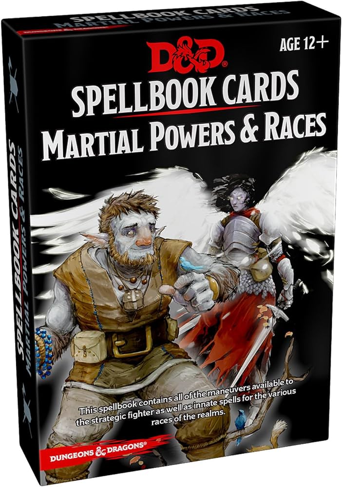 D&D Spellbook Cards Martial Powers & Races