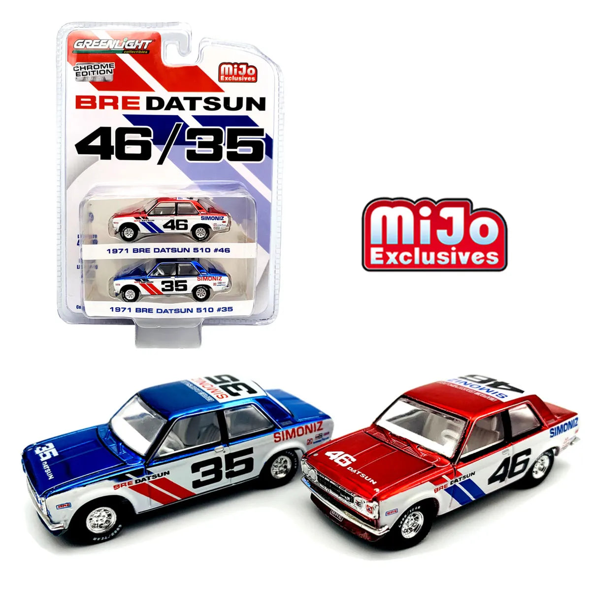 Green Light BRE Datsun, BRE Datsun 510 #46 And #35 HE