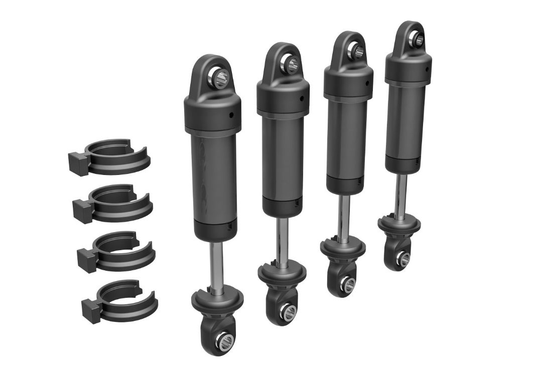 TRA9764-GRAY Traxxas Shocks, GTM, Aluminum (Dark Titanium-Anodized)