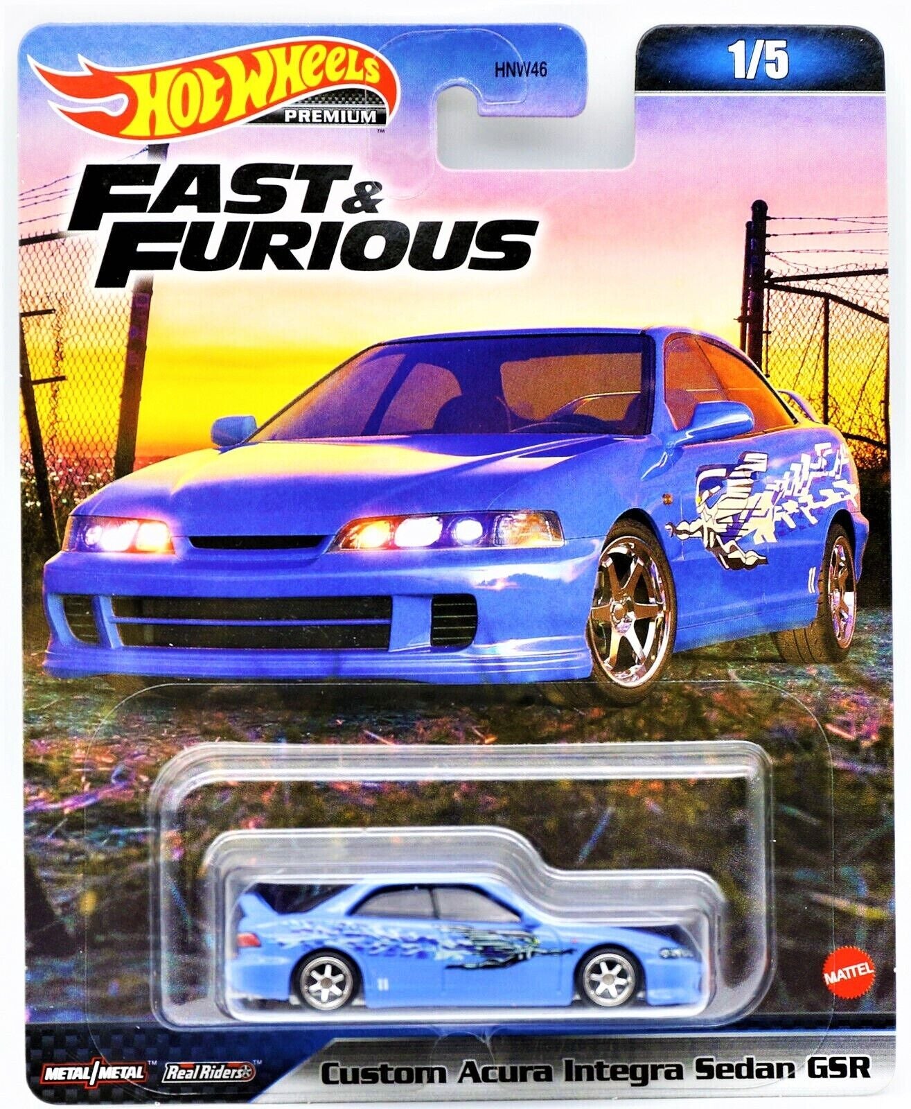 HE HotWheels Premium Fast And Furious Custom Acura Integra Sedan GSR