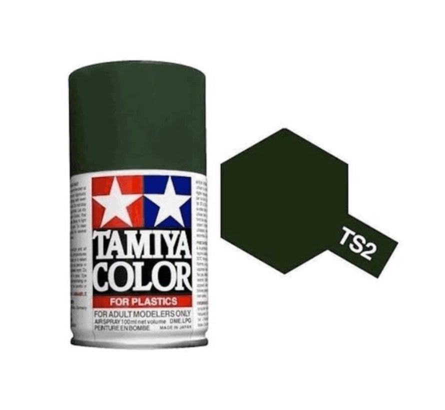 TS-02 Tamiya Dark Green Lacquer Spray Paint (100ml)