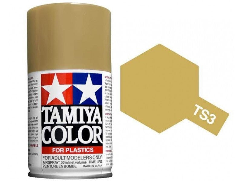 TS-3 Tamiya Dark Yellow Lacquer Spray Paint (100ml)