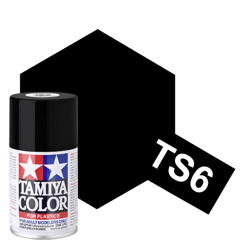 TS-6 Tamiya Matte Black Lacquer Spray Paint (100ml)