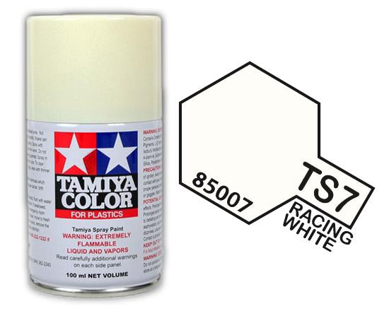 TS-07 Tamiya Racing White Lacquer Spray Paint (100ml)