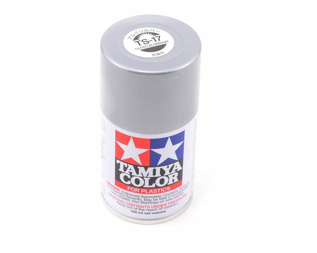 TS-17 Tamiya Aluminum Silver Lacquer Spray Paint (100ml)