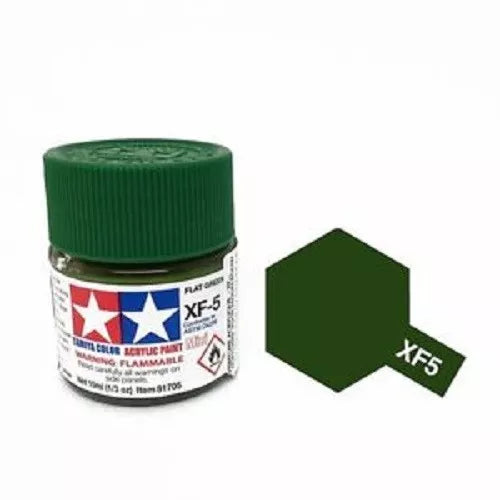 Tamiya XF-5 Flat Green Acrylic Paint (10ml)