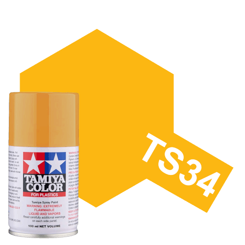 TS-34 Tamiya Camel Yellow Lacquer Spray Paint (100ml)
