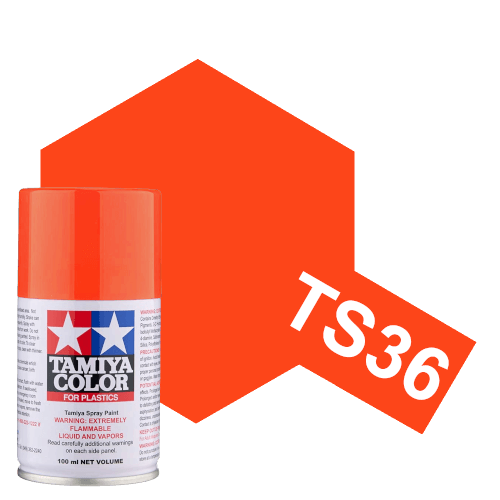 TS-36 Tamiya Flourescent Red Lacquer Spray Paint (100ml)