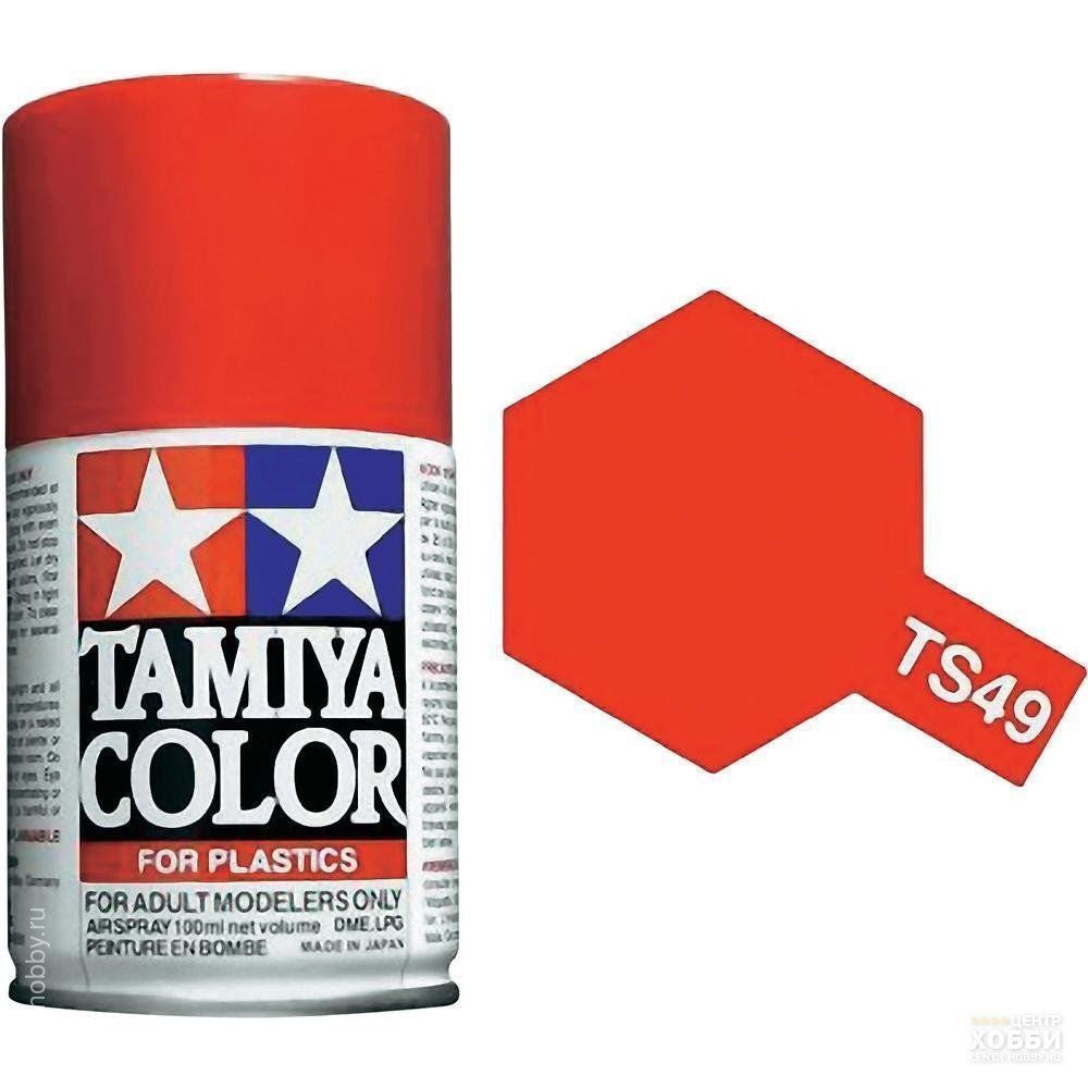 TS-49 Tamiya Bright Red Lacquer Spray Paint (100ml)