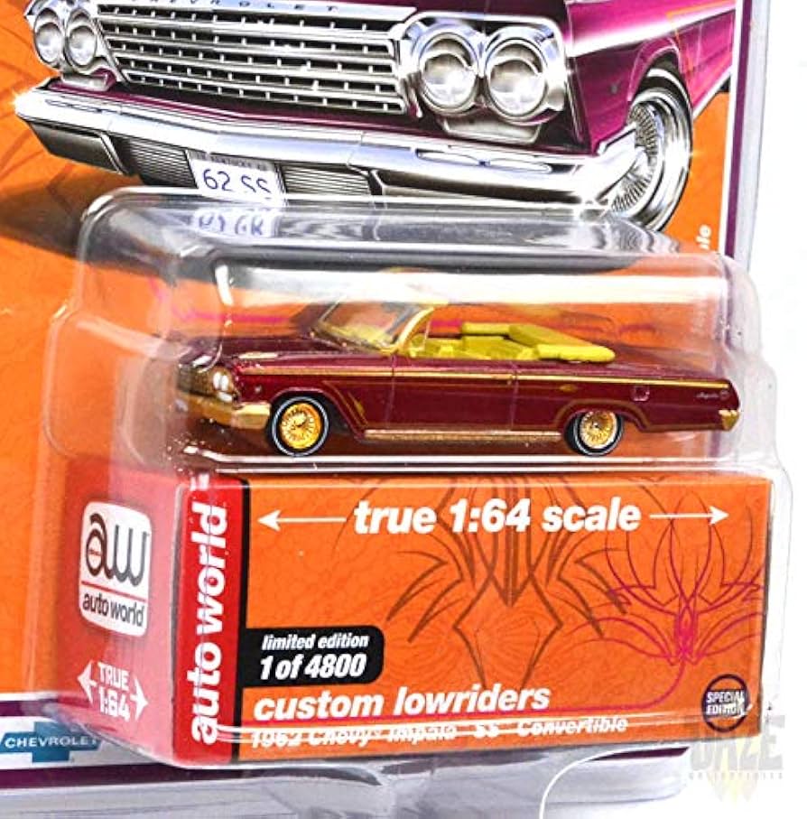 HE Auto World Custom Lowriders 1962 Chevy Impala SS Convertible (Chase)