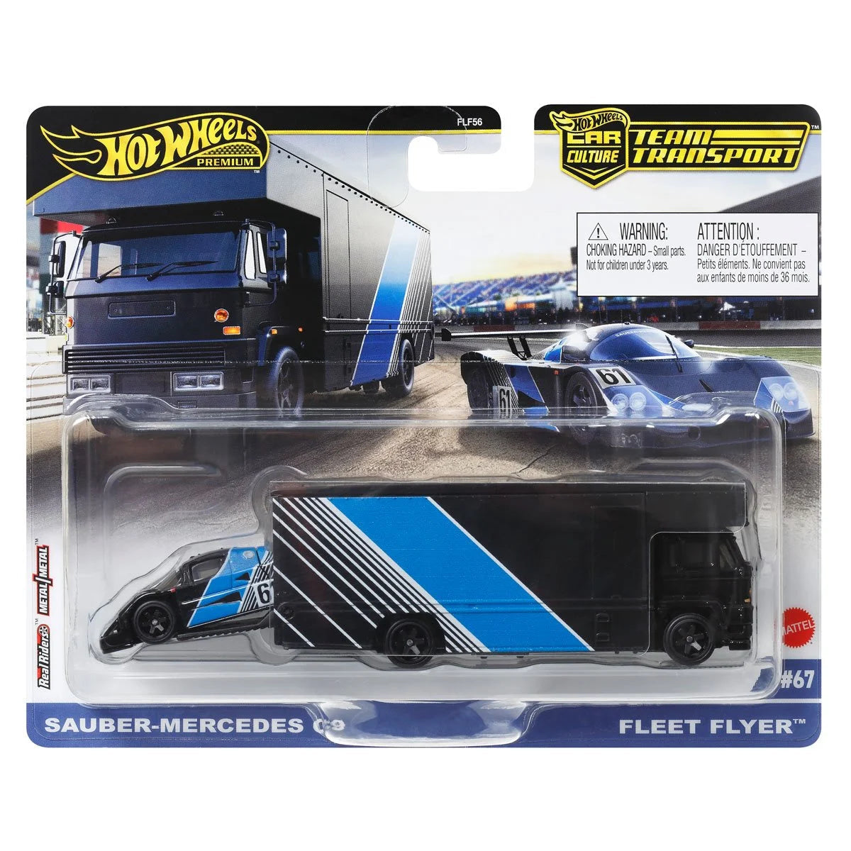 HE Hotwheels Premium Team Transport Sauber Mercedes C-9 Fleet Flyer