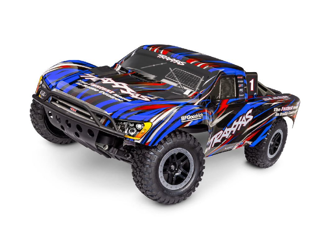 TRA58334-4BLUE Traxxas 1/10 Slash BL-2S HD 2wd RTR - Blue w/ Charger & Battery