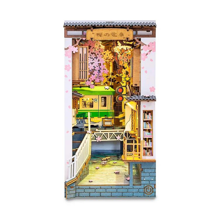 TGB01 Rolife Sakura Densya Book Nook Shelf Insert