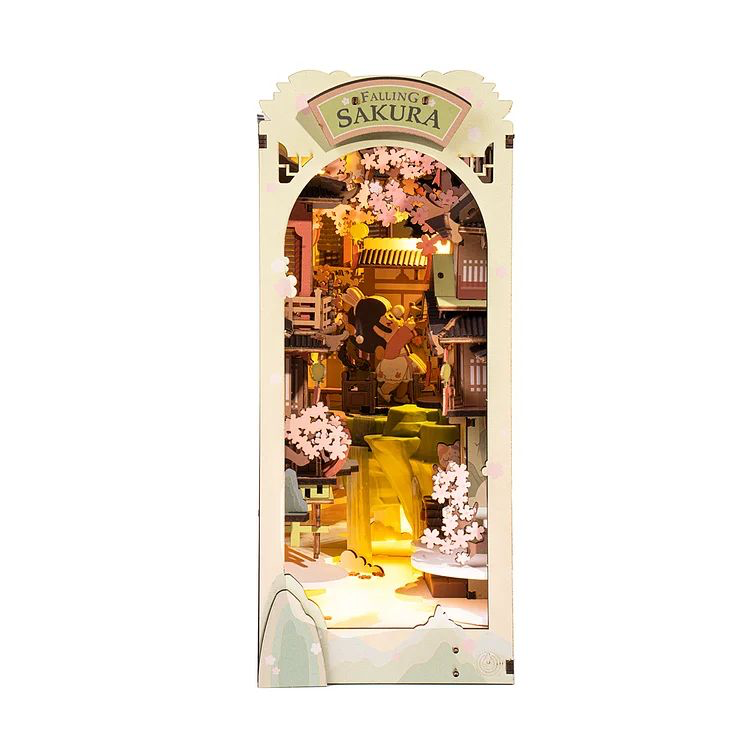 TGB05 Rolife Falling Sakura DIY Book Nook Shelf Insert