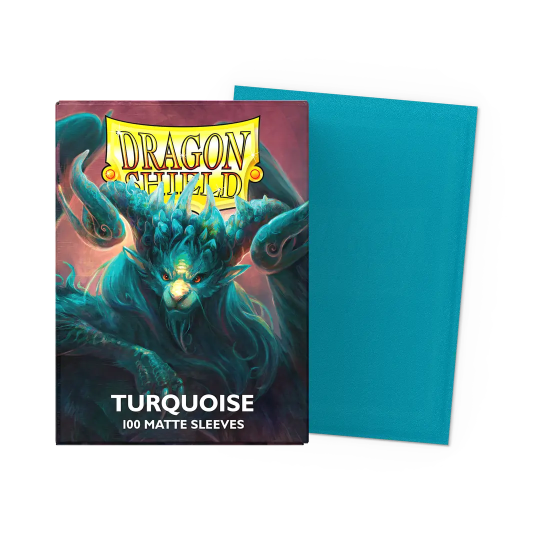 AT-11055 Dragon Shield Turquoise - Players' Choice Matte Sleeves - Standard Size