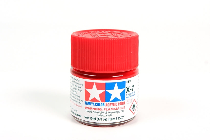 Tamiya X-7 Red Acrylic Paint (10ml)