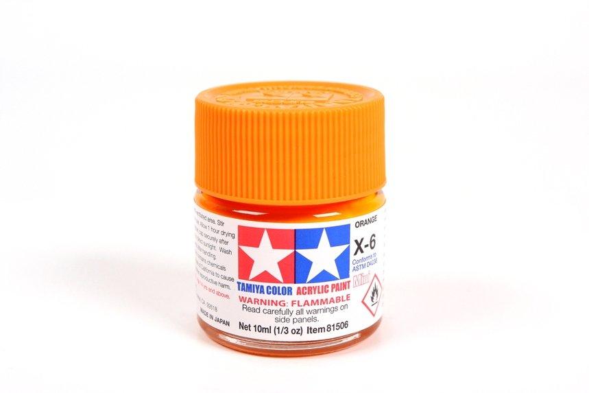 Tamiya X-6 Orange Acrylic Paint (10ml)