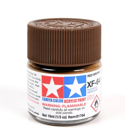 Tamiya XF-64 Flat Red Brown Acrylic Paint (10ml)
