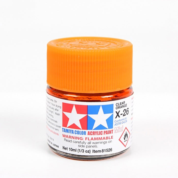 Tamiya X-26 Clear Orange Acrylic Paint (10ml)