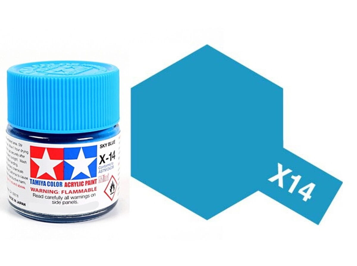 Tamiya X-14 Sky Blue Acrylic Paint (10ml)