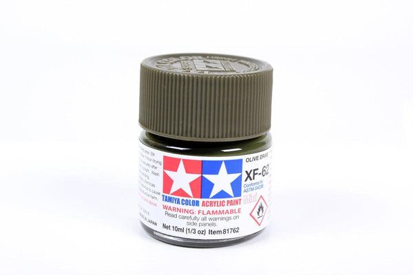 Tamiya XF-62 Flat Olive Drab Acrylic Paint (10ml)
