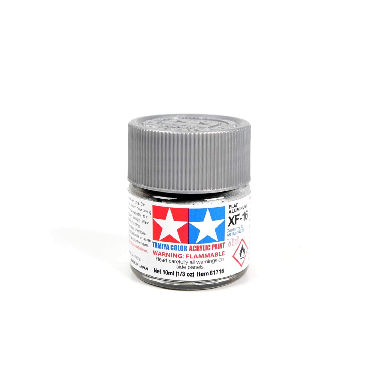 Tamiya XF-16 Flat Aluminum Acrylic Paint (10ml)