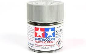 Tamiya XF-12 J.N. Flat Gray Acrylic Paint (10ml)