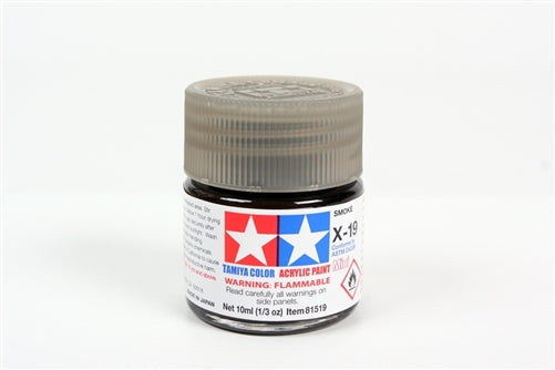 Tamiya X-19 Smoke Acrylic Paint (10ml)