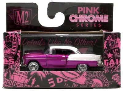 M2 Machines Pink Chrome Series 1955 Chevrolet Bel Air HE