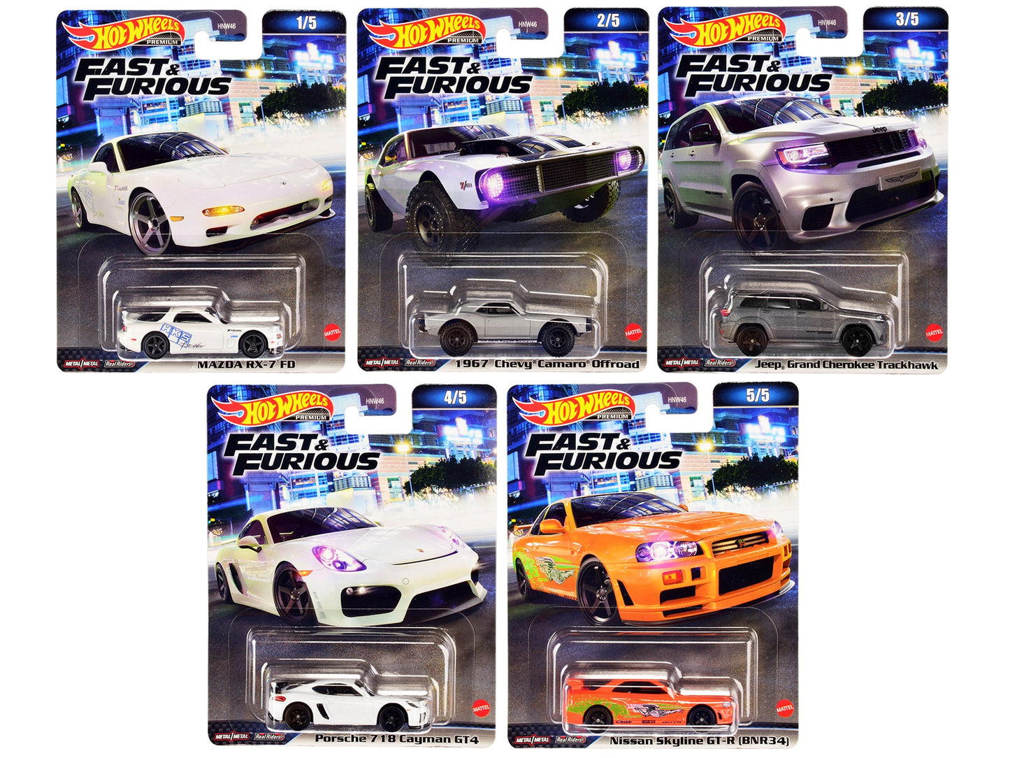 HE HotWheels Premium Fast And Furious Full Set