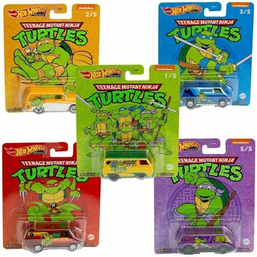 HotWheels Premium Teenage Mutant Ninja Turtles Full Set
