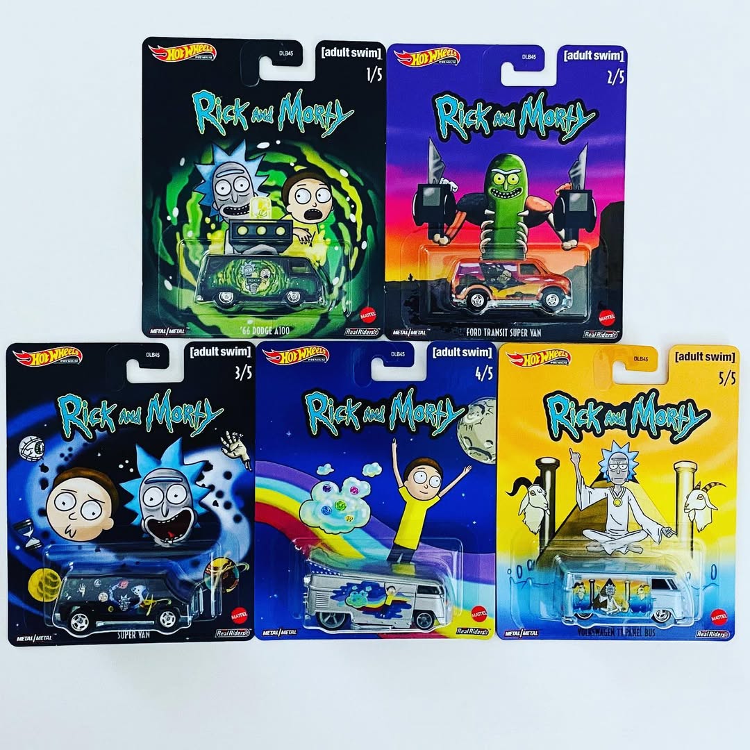 HotWheels Premium Adult Swim Rick And Morty Full Set