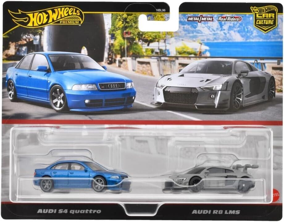 Hot Wheels Premium Car Culture 2pk Audi S4 Quattro & Audi R8 LMS