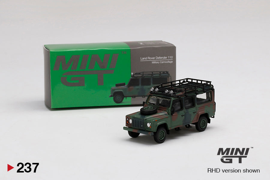 Mini GT #237 Land Rover Defender 110 Military Camouflage HE