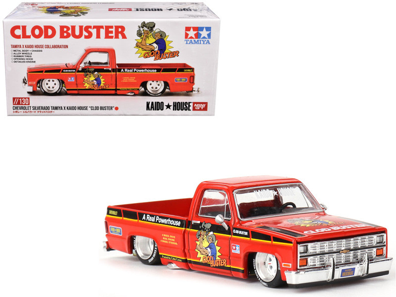 Chevrolet Silverado Kaido House Tamiya CLOD BUSTER Orange KHMG130