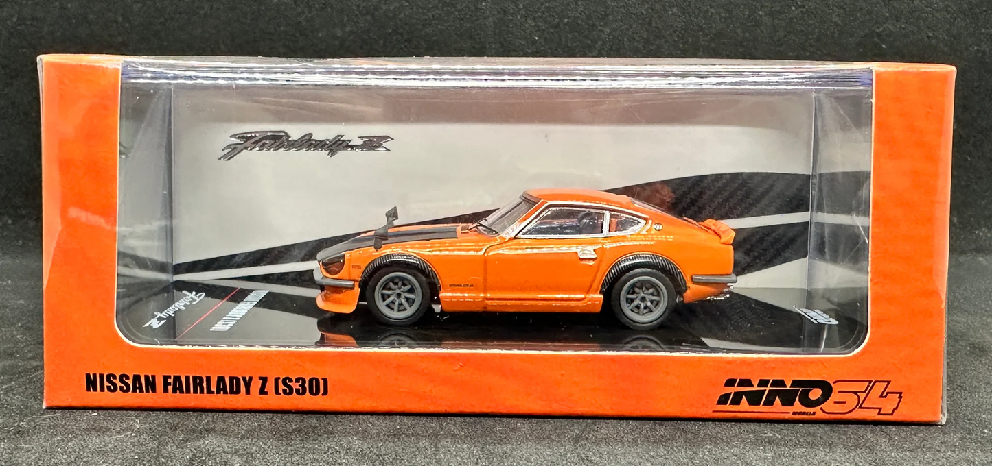 Inno64 Nissan Fairlady Z (S30) Orange With Carbon Bonnet HE