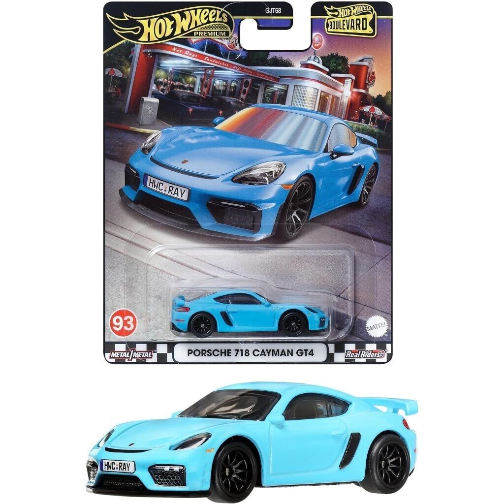 HotWheels Premium Boulevard #93 Porsche 718 Cayman GT4 HE