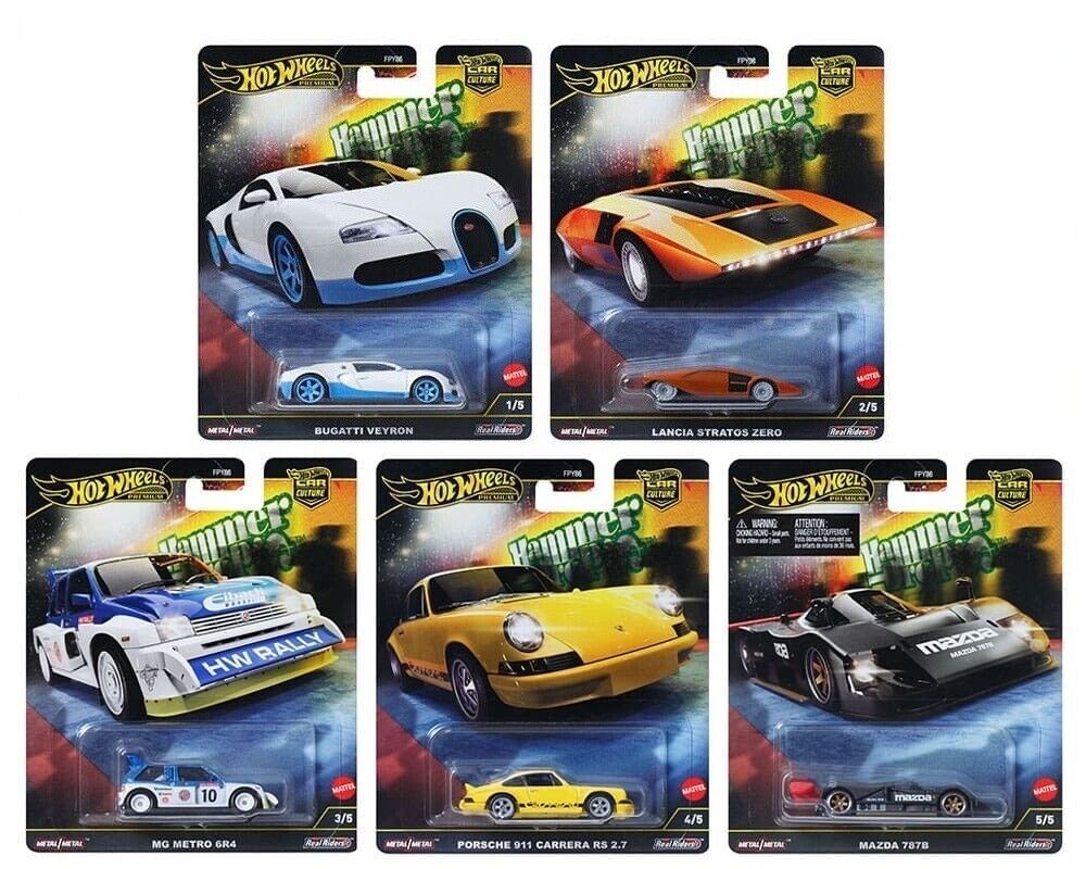 HotWheels Premium Car Culture Hammer Drops Full Set HE