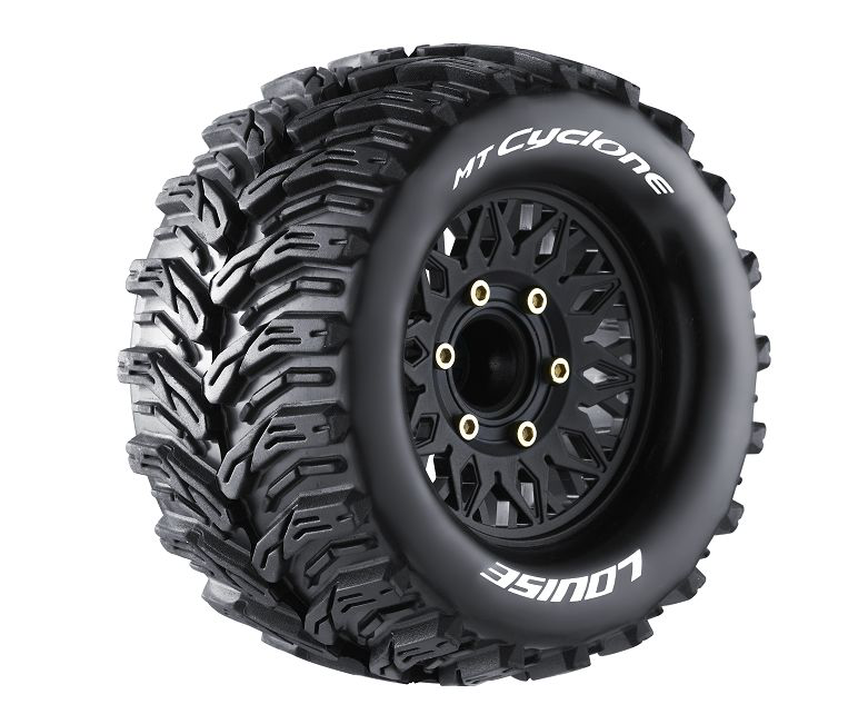 LOULT3226SX Louise R/C MT-Cyclone 2.8" Removable Hex Black Whls 4.7" OD(2)