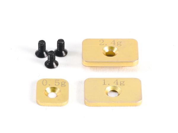 BM002 PN Racing Mini-Z Brass Weight Set for V2 Interchangeable Front Body Mount