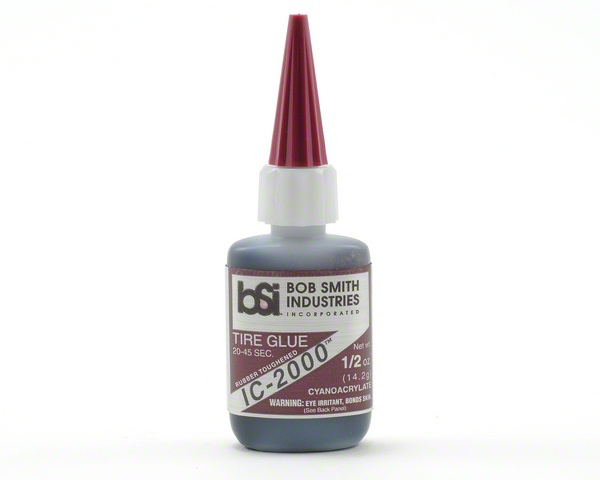 BSI117 Bob Smith Industries IC-2000 Black Rubber Toughened CA (1/2oz)