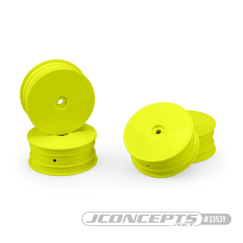 JCO3353Y JConcepts Mono 2.2 4WD Front Buggy Wheels (Yellow) (4) (22X-4, XB4, B74.1) w/12mm Hex